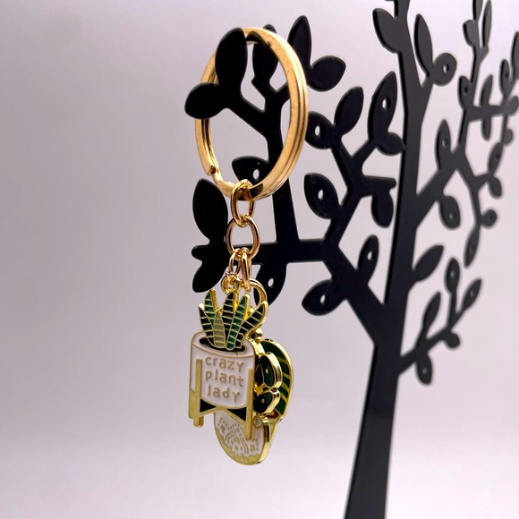 CRAZY PLANT LADY | Dainty Bag Charm | Keychain (Brand New!) 🪴 - Picture 7 of 10